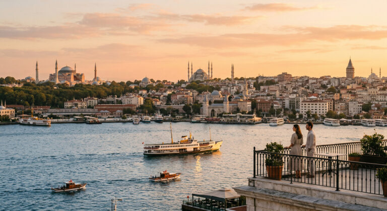A big-city skyline along the Bosphorus, the view behind Turkey’s strong first impression